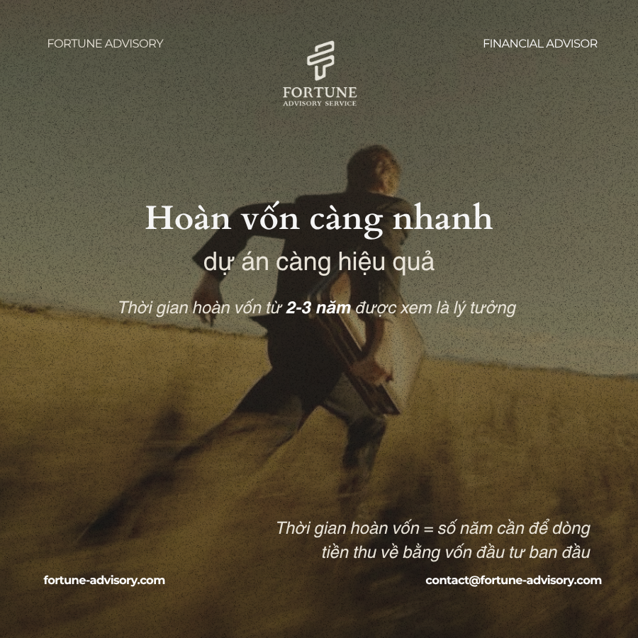 Thời gian hoàn vốn của một khoản đầu tư thường từ 2-3 năm