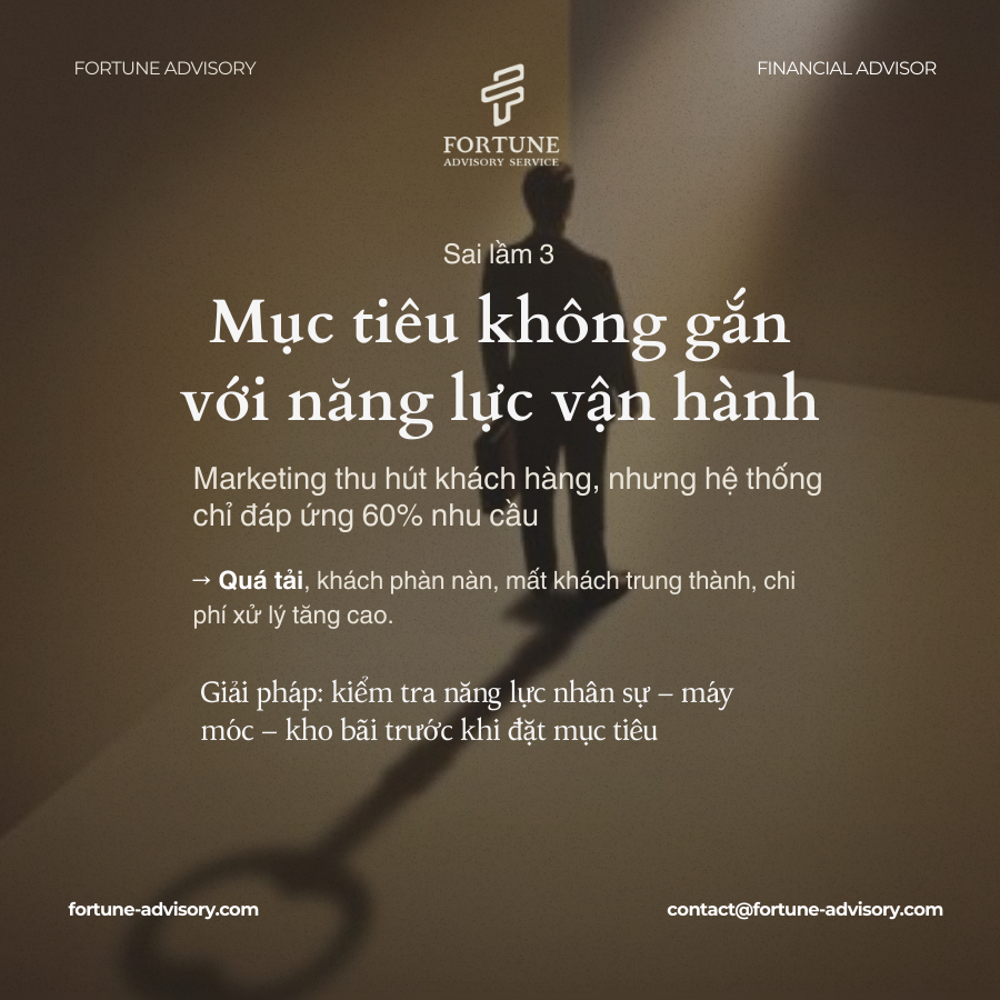 Mục tiêu doanh thu không gắn với năng lực vận hành